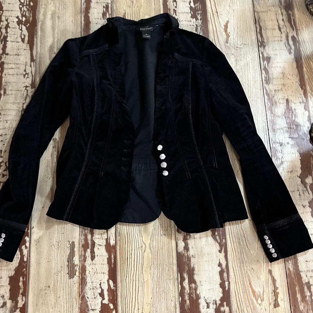 White House Black Market Black Velvet size 10